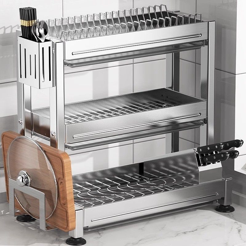 304不锈钢厨房碗架沥水架碗碟置物架家用碗柜放碗盘碗筷收纳架子,厨房/烹饪用具,碗架,淘宝优惠券,粉丝福利购,淘宝优惠卷