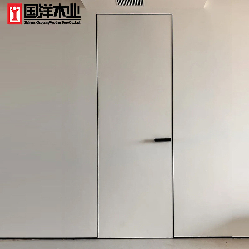 极简极窄边框实木铝木门卧室门现代简约厨房卫生间免漆极简房间门