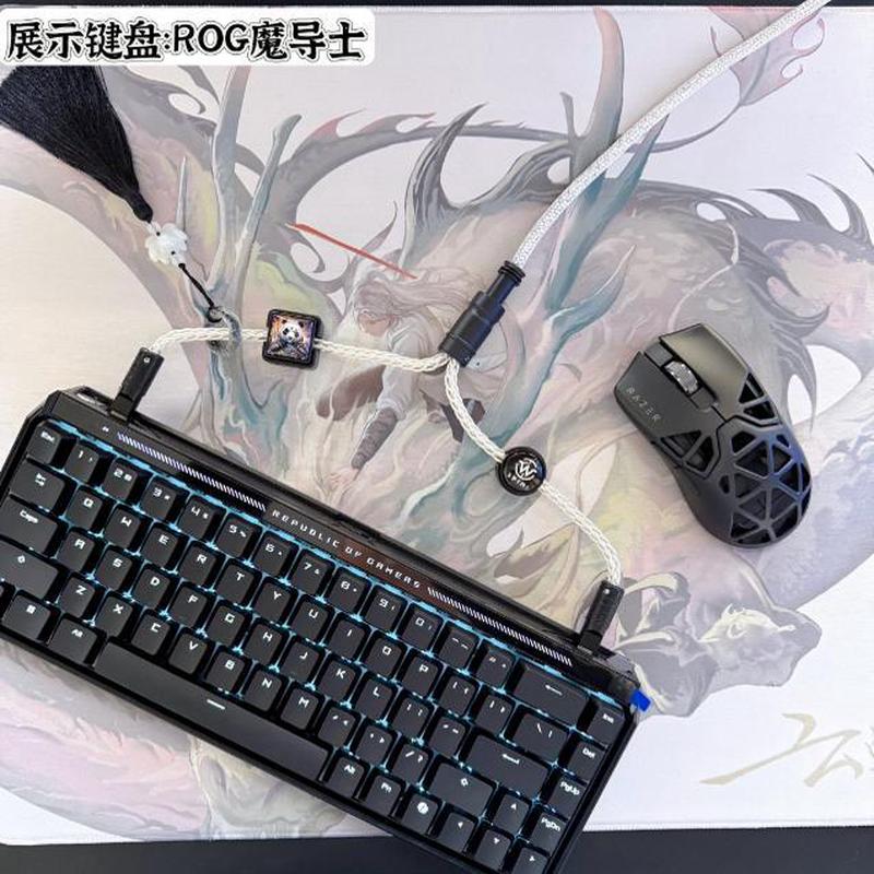 winshop原创一拖二双头8k电竞磁轴线机械键盘数据线桌搭潮牌TypeC