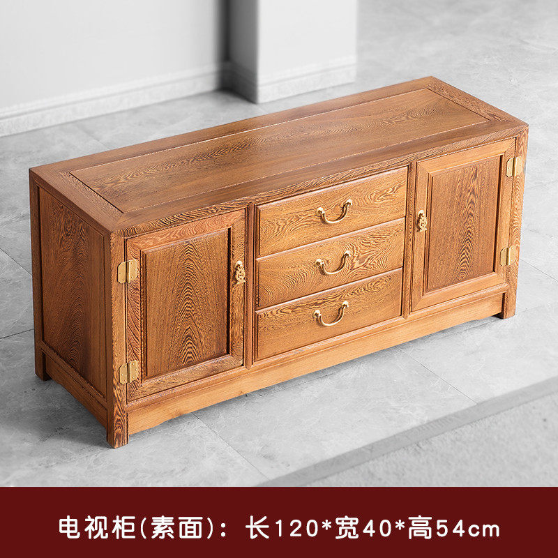 hf2x实木鸡翅木电视柜高款中式红木家具卧室小户型客厅影视柜边柜