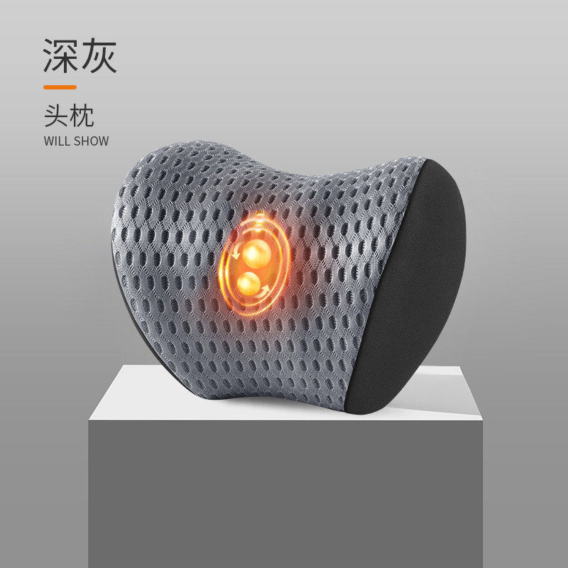 汽车腰部支撑按摩靠垫坐垫车载靠背腰垫护腰电动座椅司机加热套装