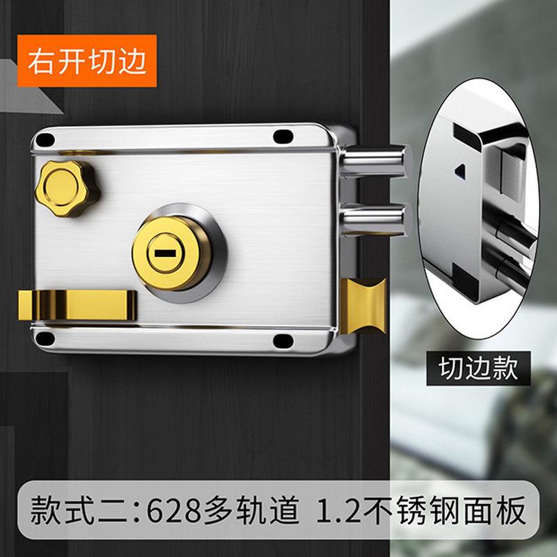 批发不锈钢防盗门锁超b级家用装老式外锁门锁大门锁木门叶片锁空