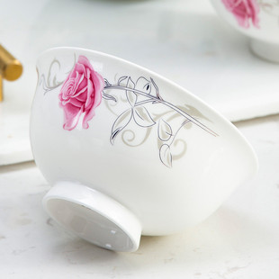 碗家用10景德镇装新款骨瓷防烫吃饭米饭碗单个5寸个陶瓷面碗套装