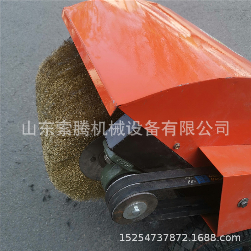 山东索腾钢丝轮打磨机钢板除锈抛丸机手推式电动除锈机