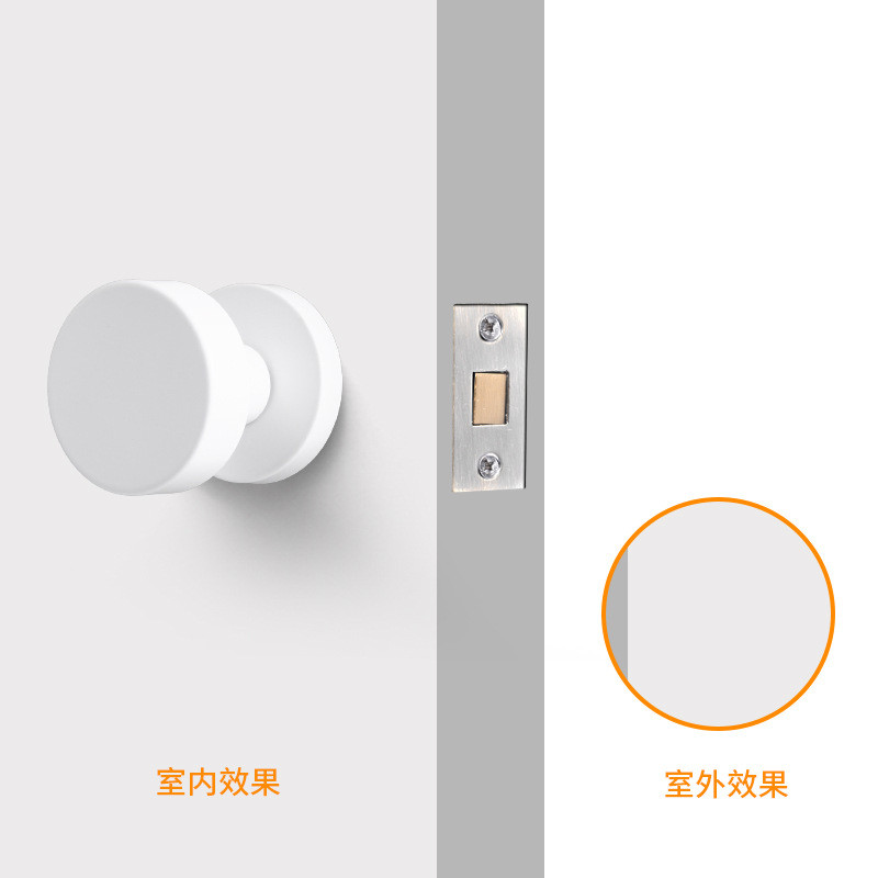 单面锁带锁体静音隐形锁具门把手合金木门整套吸磁通用型面板家用