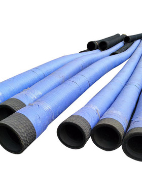 大口径工用胶管加厚橡胶黑色化化工胶管蓝色轻便柔软橡胶长管道