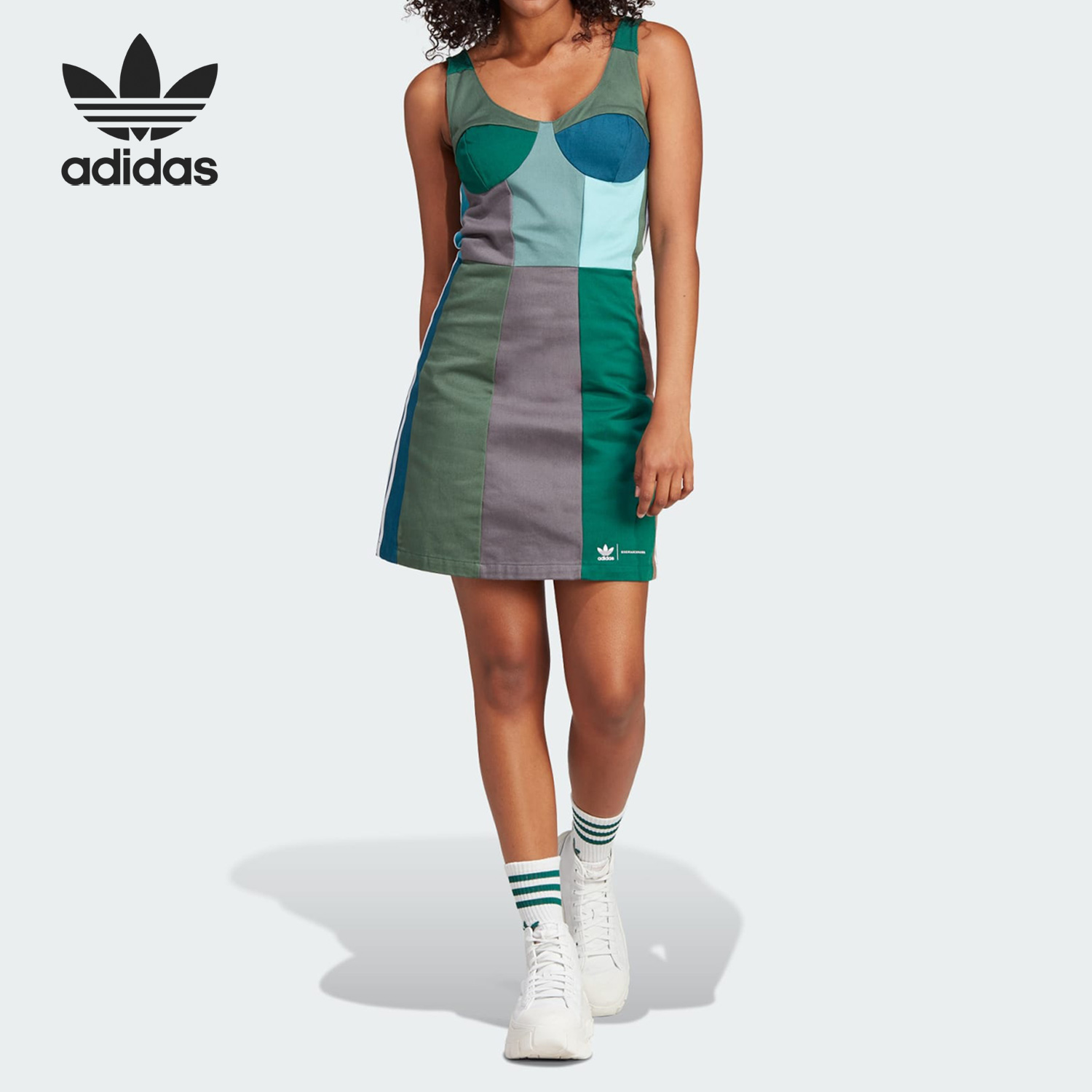 Adidas/阿迪达斯正品三叶草时尚女子运动吊带连衣裙II0762