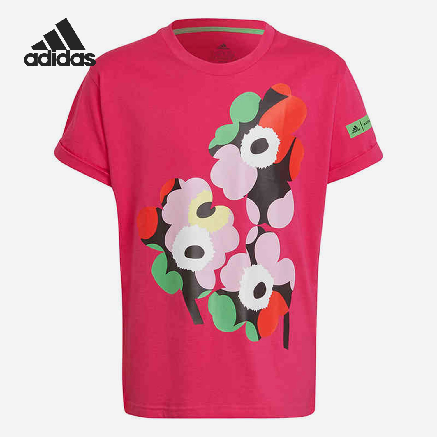 Adidas/阿迪达斯正品夏季新款MARIMEKKO大童运动短袖T恤 HA4032