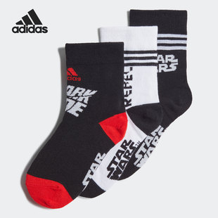 男女童运动袜中筒休闲袜 Adidas 新款 冬季 GN8160 阿迪达斯正品