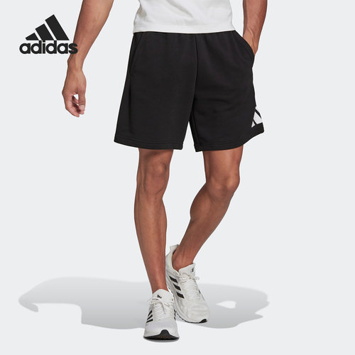 Adidas/阿迪达斯正品夏季新款毛圈布休闲男子运动短裤HC3477
