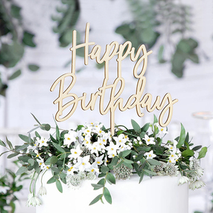 怡美居蛋糕插happy birthday生日蛋糕插牌装饰cake topper