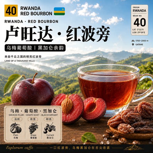 卢旺达红波旁咖啡豆新鲜烘焙