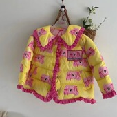 12纯元 韩系潮童满印卡通翻领80鸭绒羽绒服外套