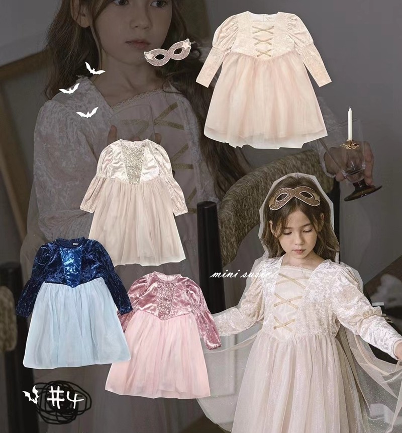 110-145韩系高端童装女童亮片丝绒拼网纱长袖礼服裙连衣裙,童装/婴儿装/亲子装,连衣裙,淘宝优惠券,粉丝福利购,淘宝优惠卷