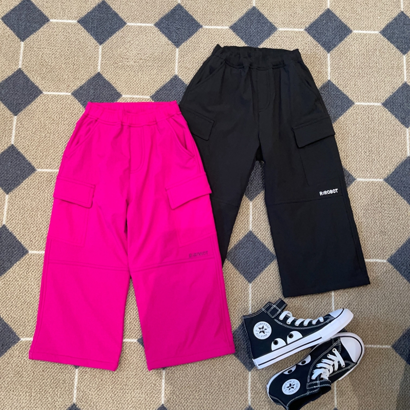 110-165韩系男女童直筒加绒运动裤