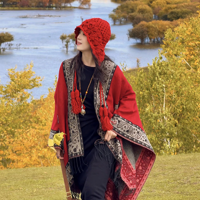 新疆西藏草原旅游民族风围巾披肩