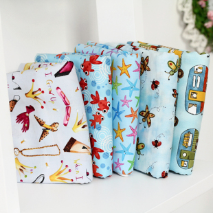 韩国进口拼布布料 0628 印花棉布 4码 手工DIY棉布