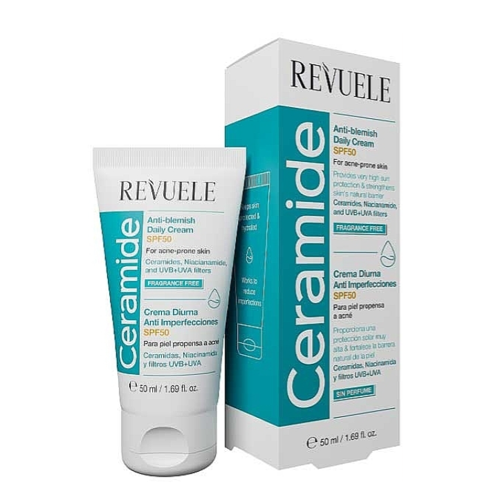 代购德国Revuele 抗瑕疵痤疮色素沉着SPF50防晒日霜
