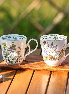 日本Noritake则武吉卜力totoro宫崎骏龙猫骨瓷马克杯茶水杯咖啡杯