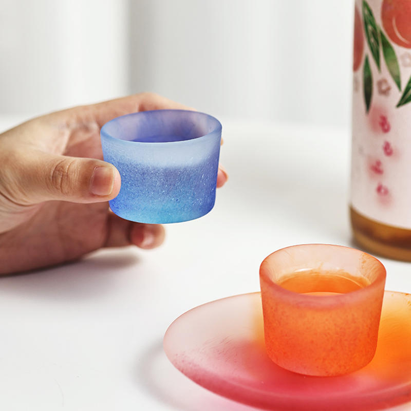 MOKUSHIN磨砂多巴胺糖果色小酒杯