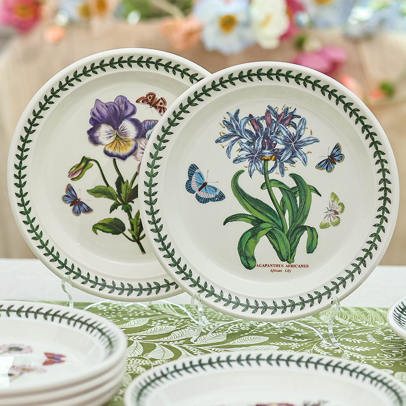 英国Portmeirion波特美林花草园系列陶瓷花朵盘子水果点心盘餐盘