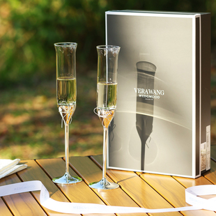 Wedgwood威基伍德verawang香槟杯爱之结绳高脚对杯情侣新婚礼物