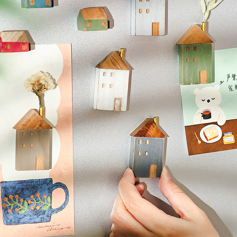 日本进口天然木创意立体冰箱贴