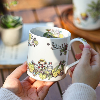 日本Noritake则武龙猫骨瓷马克杯