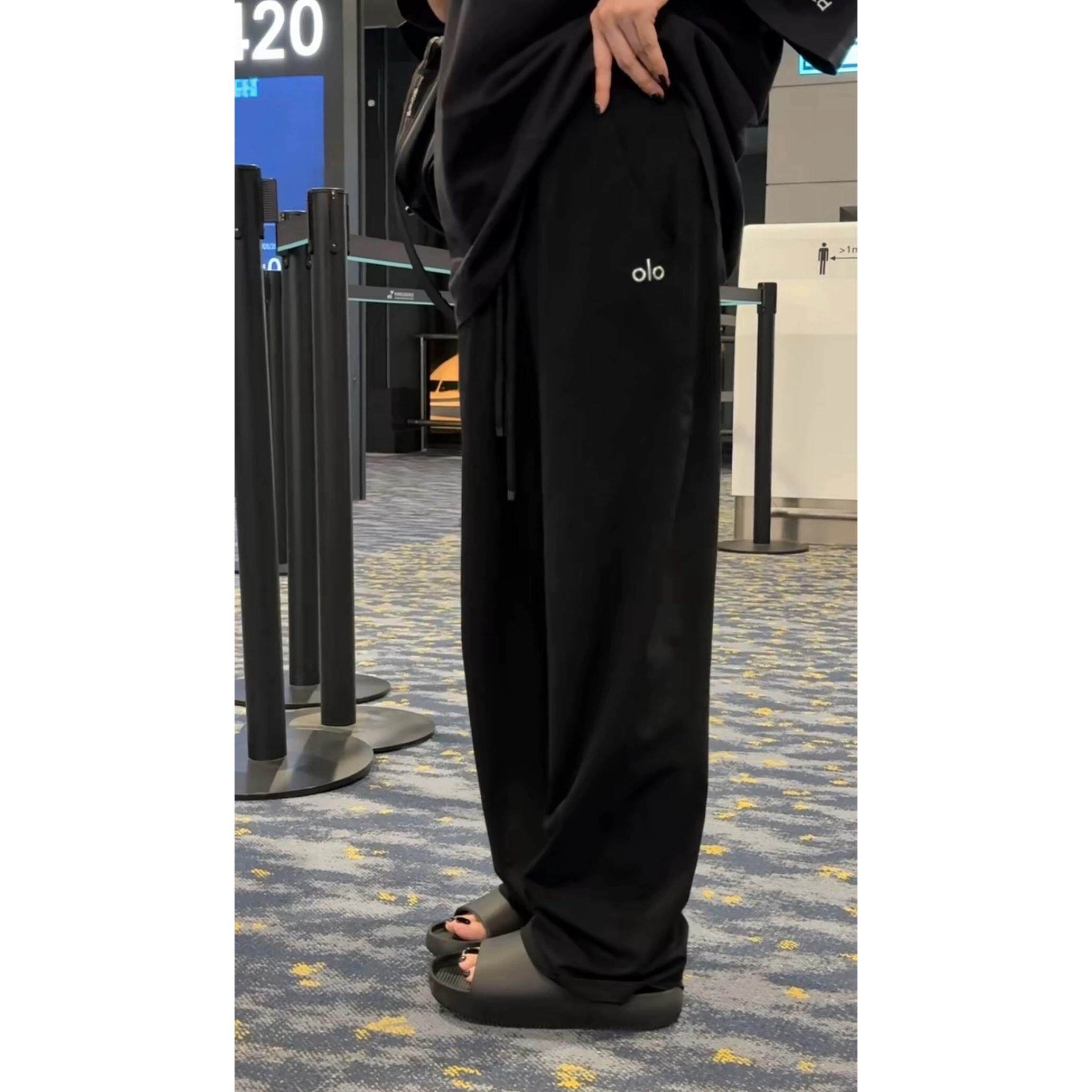 诗歌兰女装2025夏款 58208潮流运动风休闲显瘦字母卫裤薄款休闲裤
