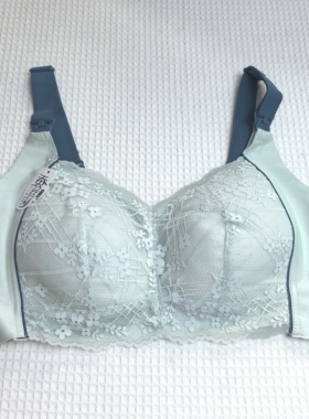 送延长扣清货内衣无钢圈文胸哺乳两用绿色四排扣85C杯薄款棉衬
