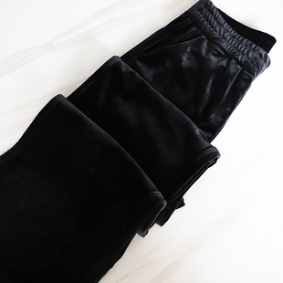 金丝绒阔腿裤女宽松高腰垂坠感直筒显瘦丝绒长裤高个子加长裤