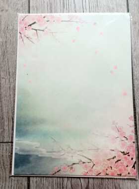 樱青语信纸山水花鸟中国风古典信纸 唯美浪漫信笺纸 情书信纸