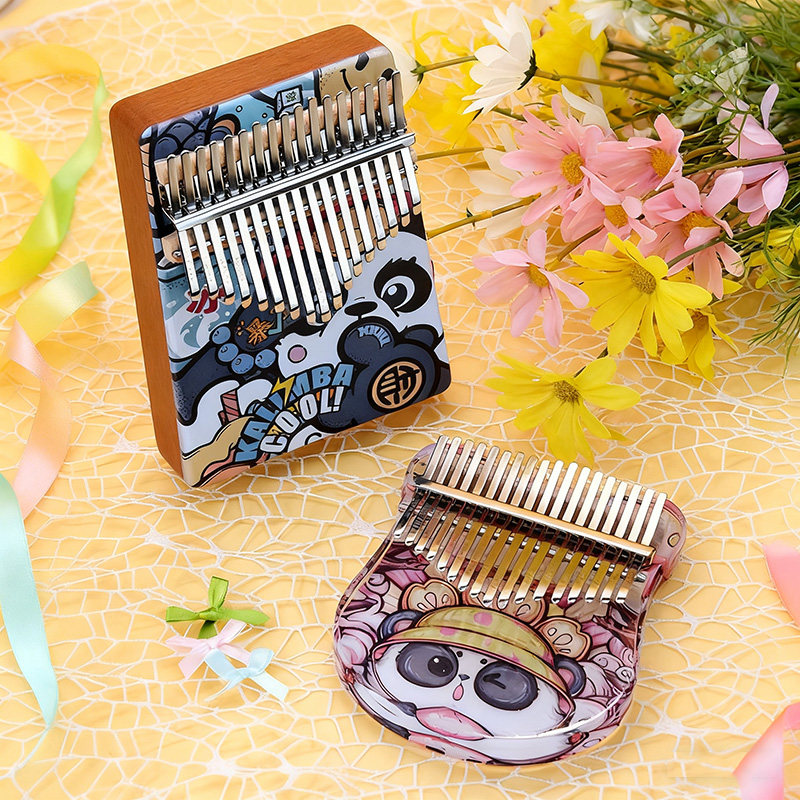 灰马造物卡通熊猫元素图案17音拇指琴便携式17键卡林巴琴手作乐器,乐器/吉他/钢琴/配件,卡林巴/拇指琴,淘宝优惠券,粉丝福利购,淘宝优惠卷