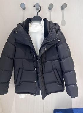 B1ACF4401 太平鸟男装2025年冬季新款立领连帽鹅绒保暖羽绒服外套