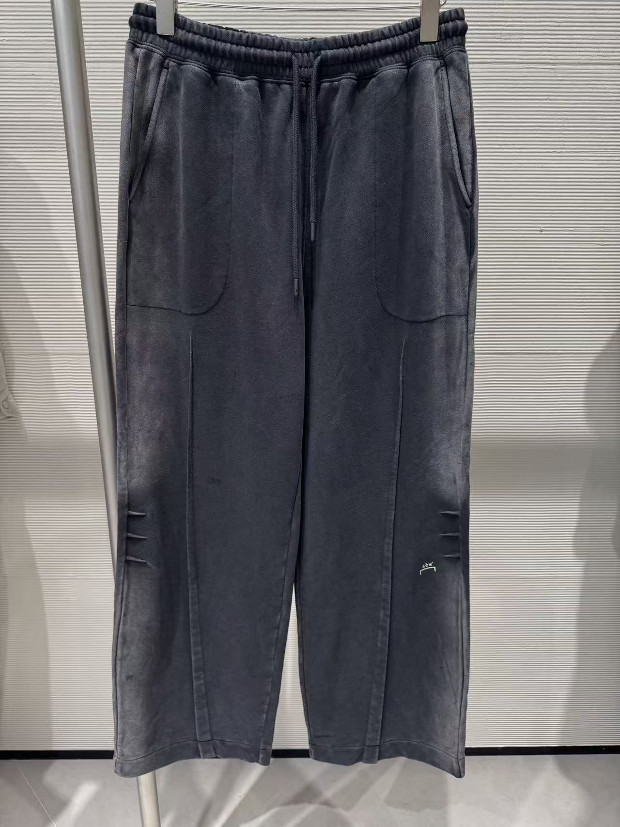 B2GME4417 太平鸟男装冬季新款慵懒阔腿宽松直筒纯棉休闲运动长裤