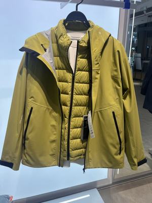 B2ACE4141 太平鸟男装秋冬新款时尚休闲潮流冲锋衣两件套羽绒服特