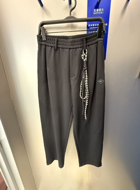 B2GMF4141 太平鸟男装2025年冬季新款休闲舒适百搭针织直筒运动裤