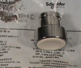 原装正品 施耐德 XB2复位平头按钮 ZB2-BA1C 白色开关头部