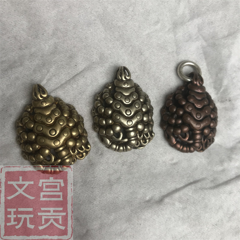 宫贡复刻复古忿怒莲师火焰铁蝎莲花生大士法器蝎子吊坠文玩配饰