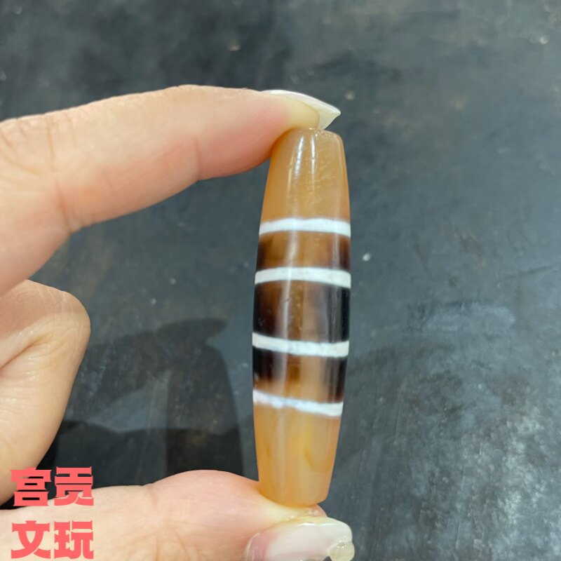 宫贡文玩藏传藏式七线天珠项链男女吊坠随身联系客服一对一发视频