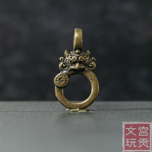 宫贡藏传文玩复古大鹏鸟卡子挂环吊坠小元素配饰配件diy挂合金铜