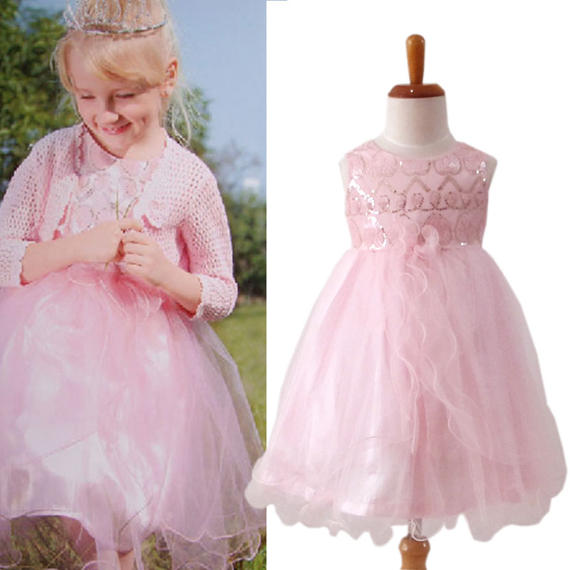 夏季女童洋气蕾丝背心公主裙