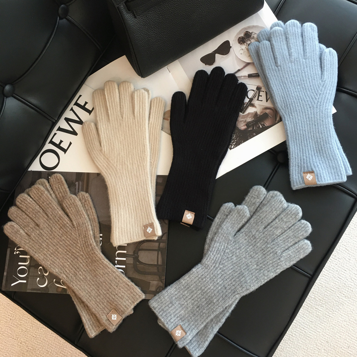 冬季纯色混羊毛手套针织毛线分指手套长款骑行防风保暖触屏玩手机,服饰配件/皮带/帽子/围巾,手套,淘宝优惠券,粉丝福利购,淘宝优惠卷