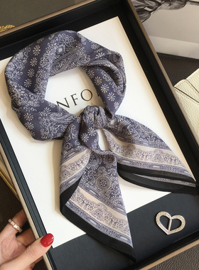 意大利老钱风腰果100%桑蚕丝真丝围巾双绉丝巾春夏季百搭70cm方巾