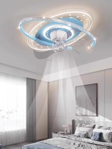 吸顶灯卧室风扇灯2023新款一体led餐厅吊扇灯现代简约男孩儿童房