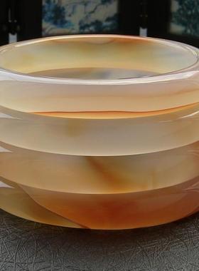 天然巴西玛瑙手镯秀细加厚玉髓