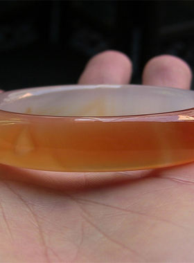 天然巴西玛瑙手镯香橙色玉髓