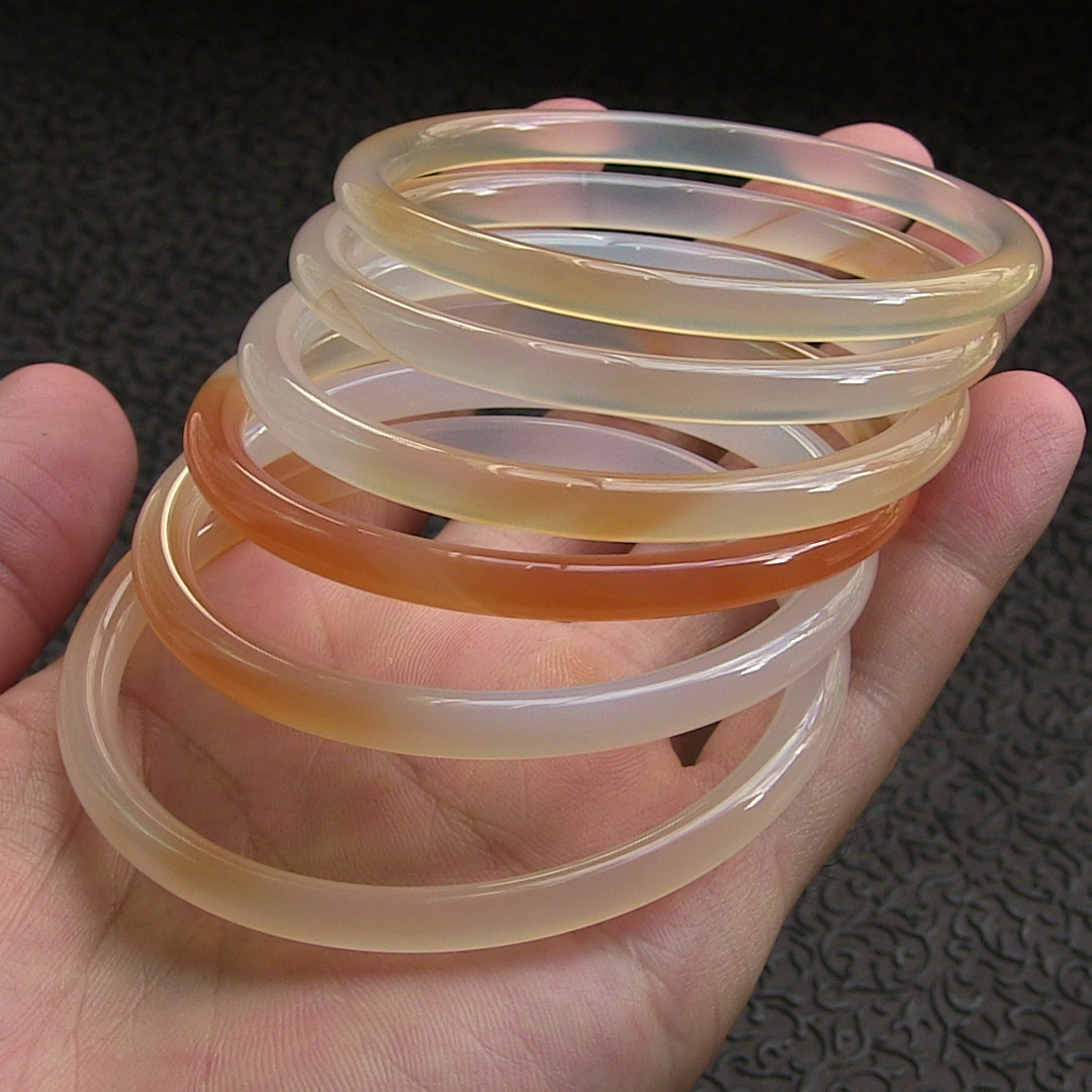 6mm天然巴西玛瑙手镯玉髓