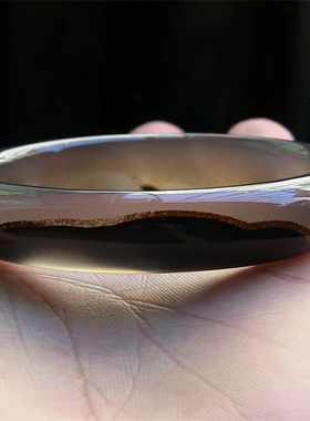 天然巴西玛瑙手镯水墨玉髓