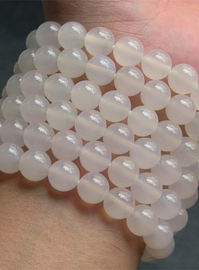 天然玛瑙手链/白月光/水润通透/送礼佳品